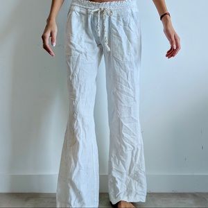Roxy Linen white pants XS
